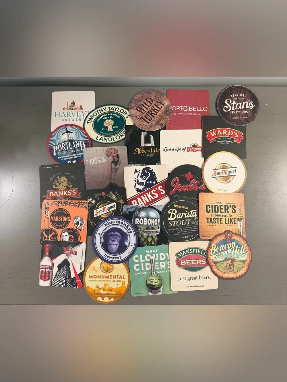 Mixed Lot of 100 Coasters Assorted Brewery Pub Cider Craft Beer Ale NEW